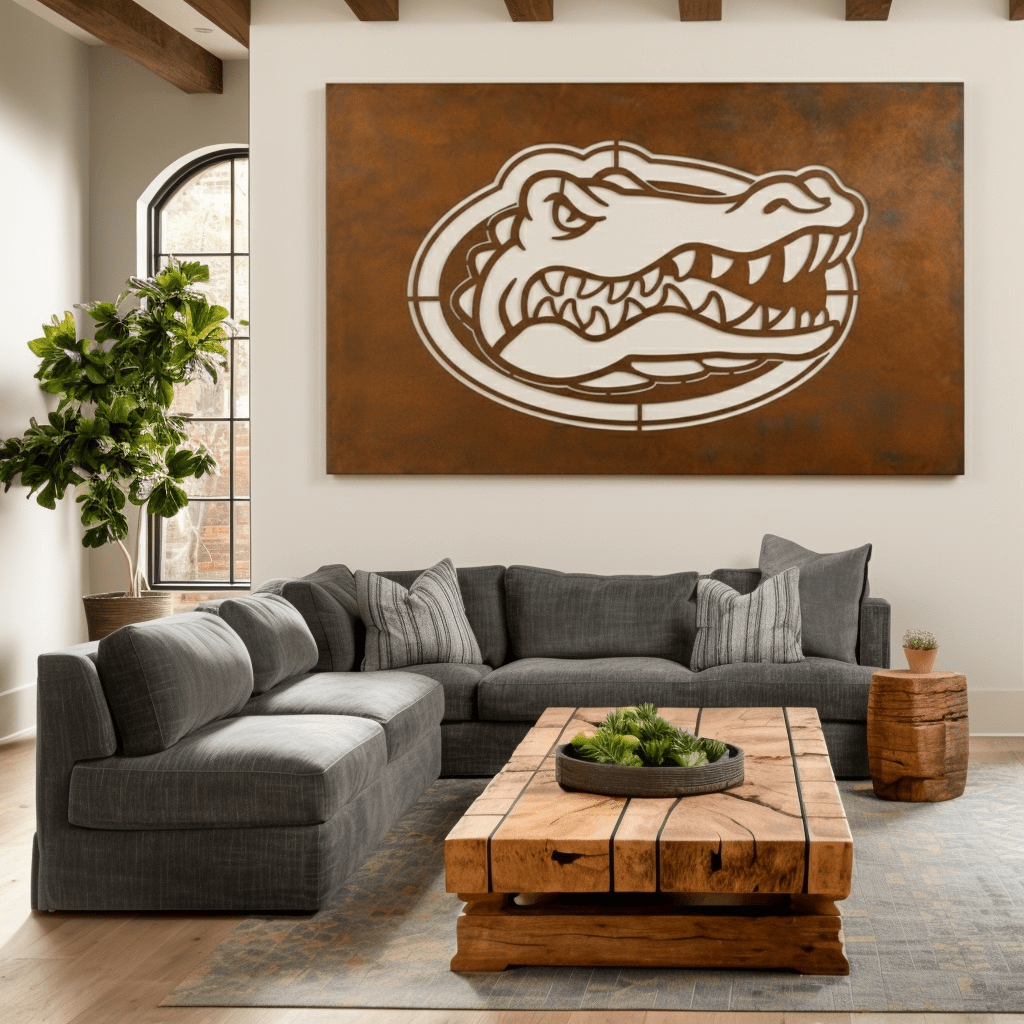 The Oval Gator - Metal Wall Art - Landscape Umber - Anthem Classic