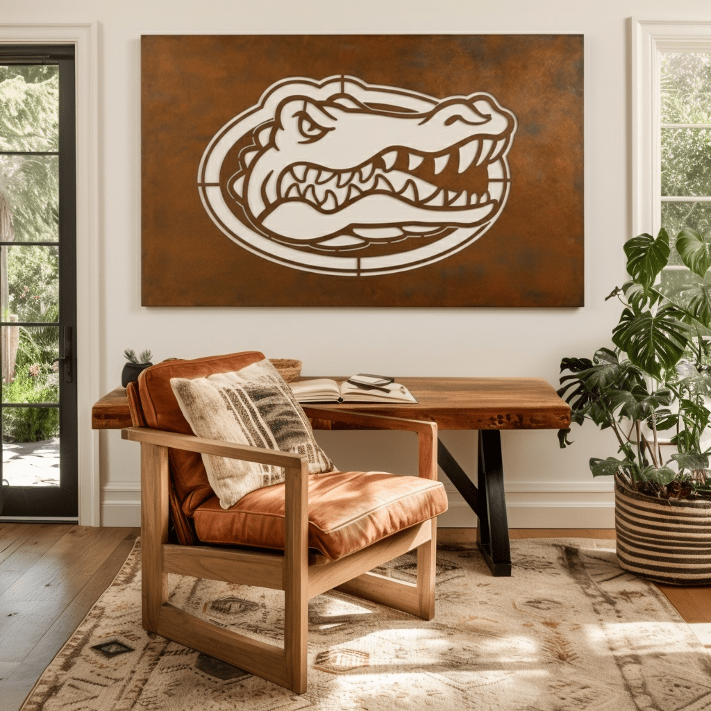 The Oval Gator - Metal Wall Art - Landscape Umber - Anthem Classic