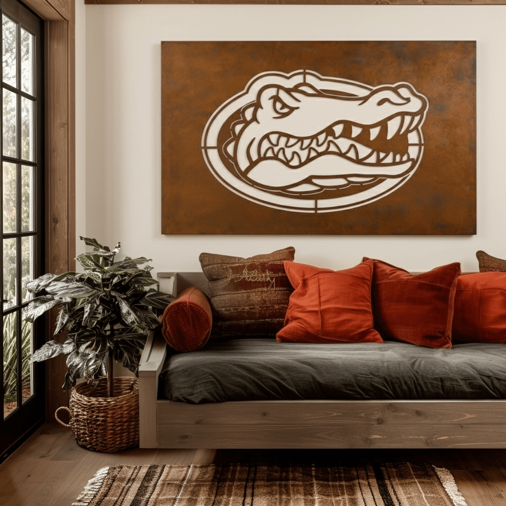 The Oval Gator - Metal Wall Art - Landscape Umber - Anthem Classic