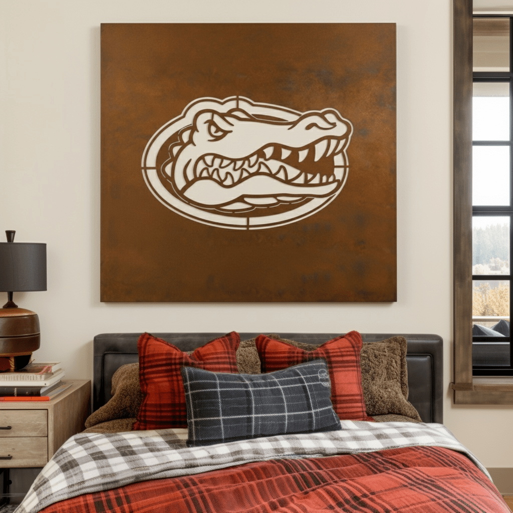 The Oval Gator - Metal Wall Art - Square Umber - Anthem Classic
