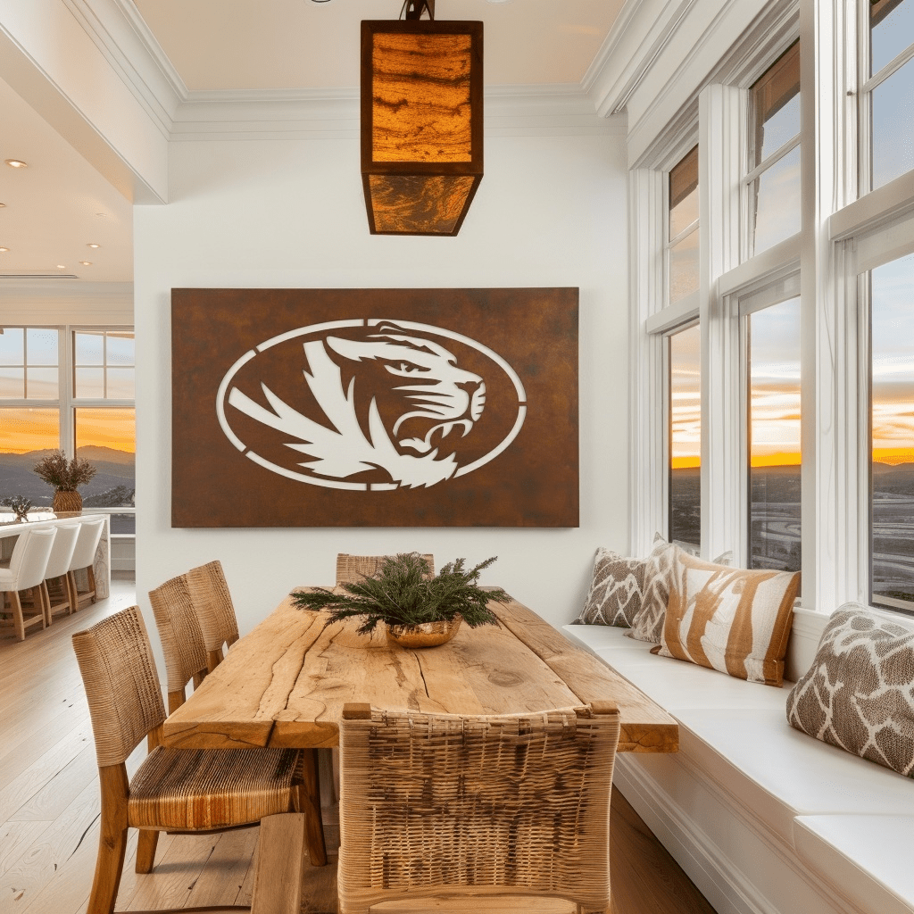 The Oval Tiger - Metal Wall Art - Landscape Umber - Anthem Classic