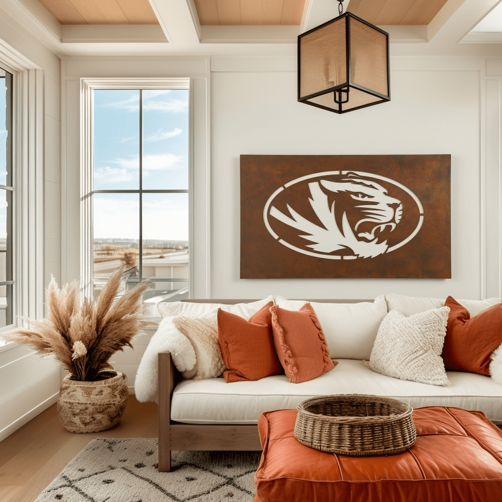 The Oval Tiger - Metal Wall Art - Landscape Umber - Anthem Classic