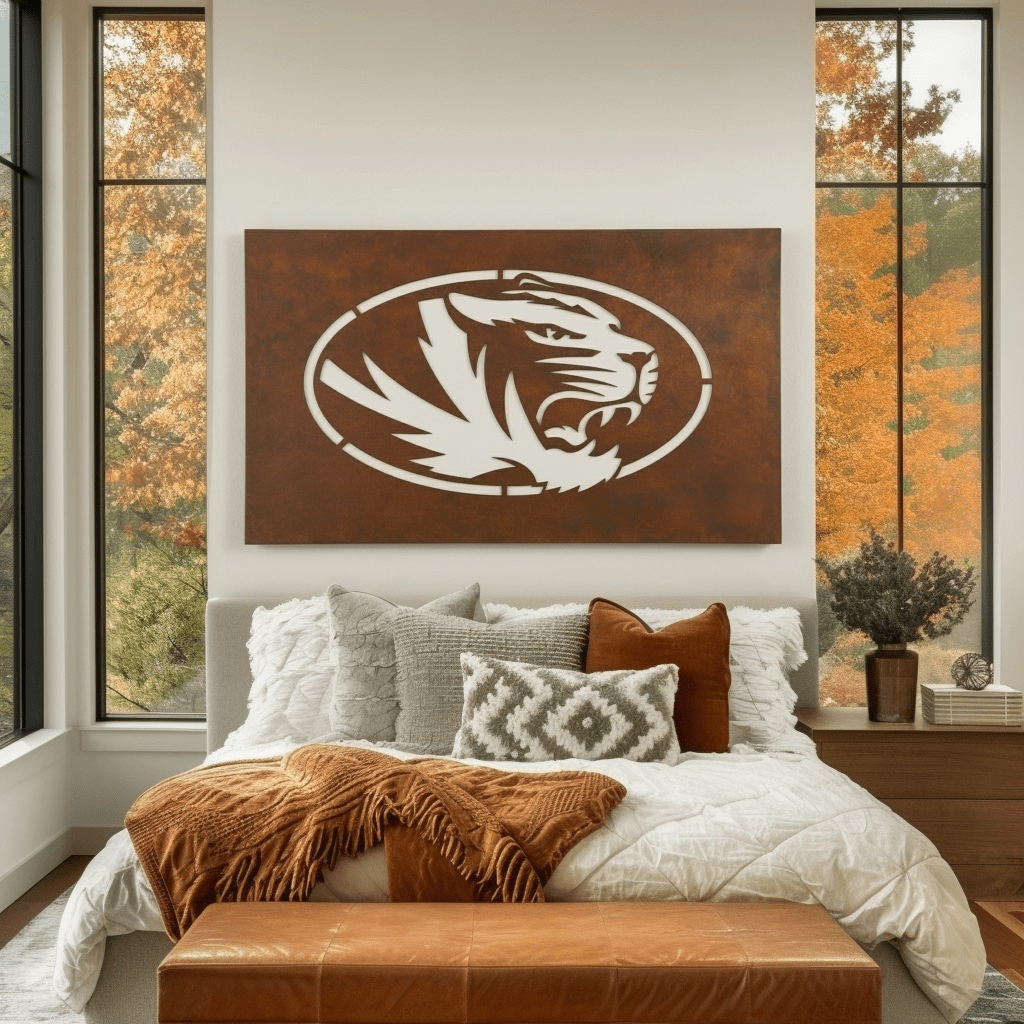 The Oval Tiger - Metal Wall Art - Landscape Umber - Anthem Classic