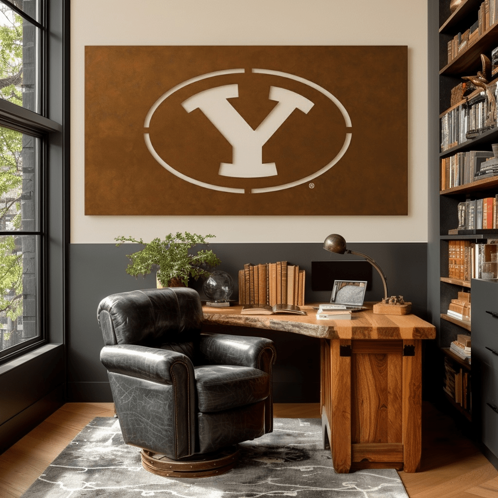 The Oval Y - Metal Wall Art - Landscape Umber - Anthem Classic