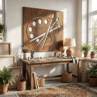 The Painter's Palette - Metal Wall Art - Oxide