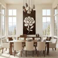 The Peony - Metal Wall Art - Umber