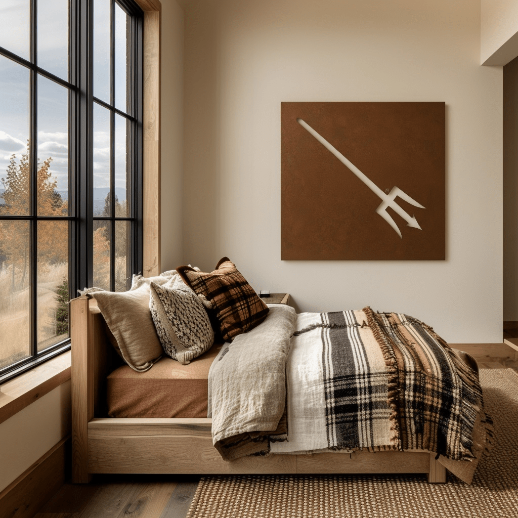 The Piercing Pitchfork - Metal Wall Art - Square Umber - Anthem Classic