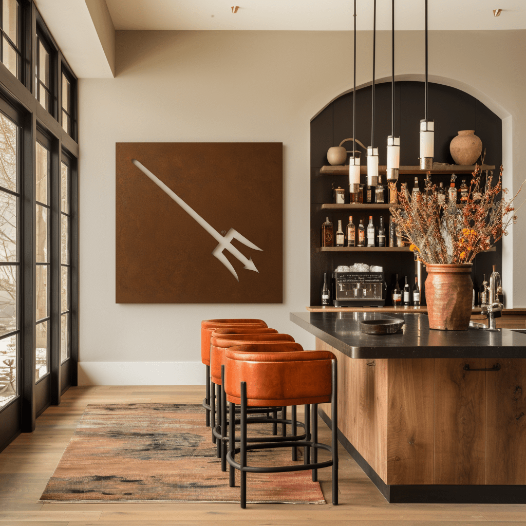 The Piercing Pitchfork - Metal Wall Art - Square Umber - Anthem Classic