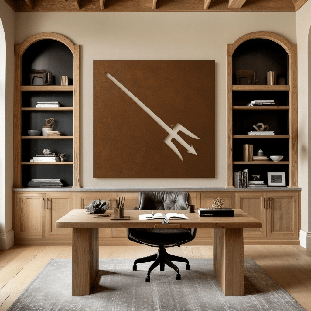 The Piercing Pitchfork - Metal Wall Art - Square Umber - Anthem Classic