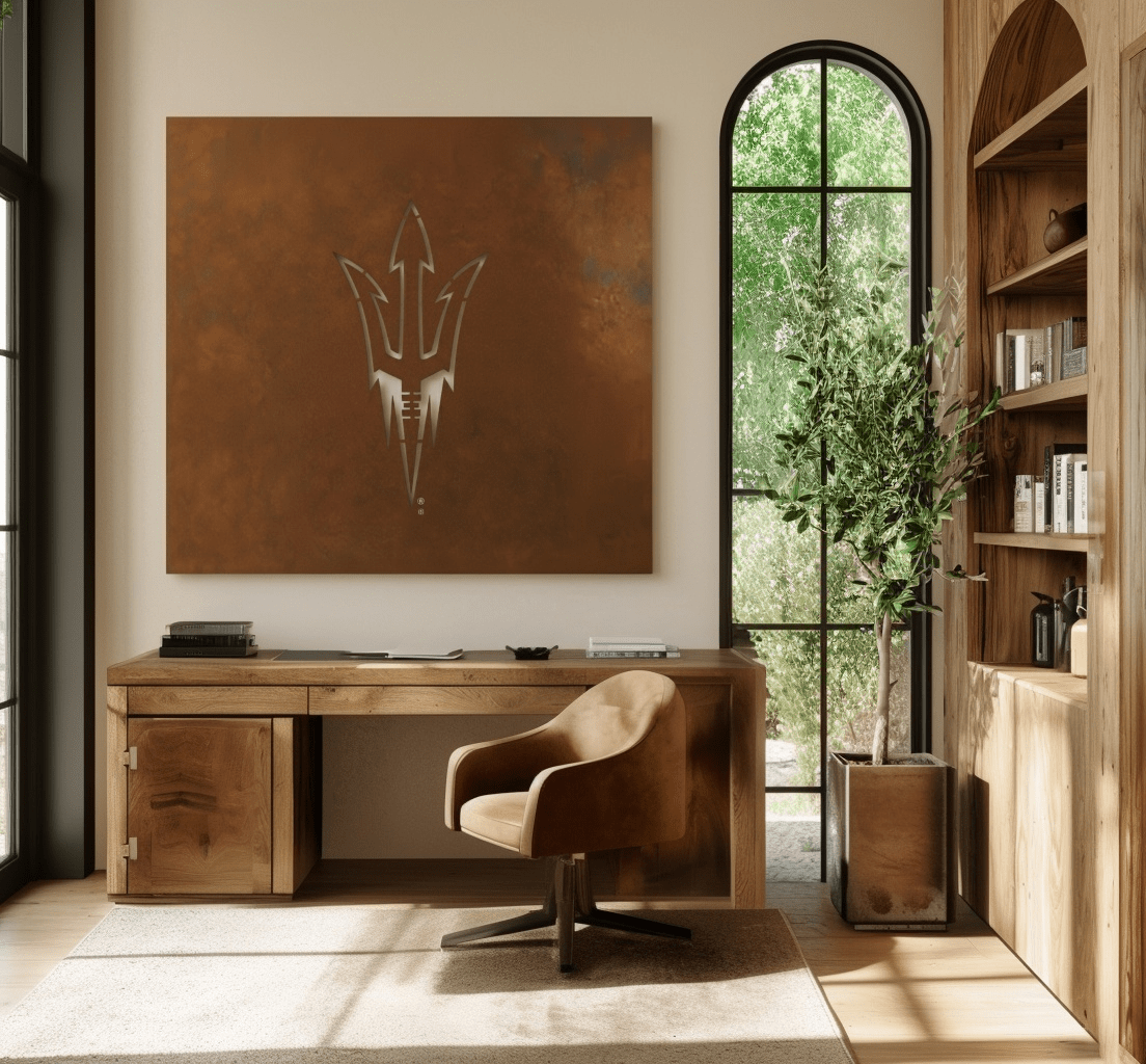 The Pitchfork - Metal Wall Art - Square Umber - Anthem Classic