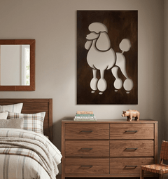 The Poodle - Metal Wall Art - Umber - Anthem Classic