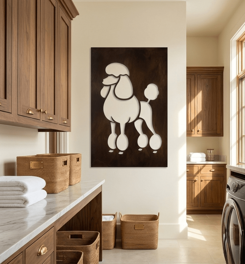 The Poodle - Metal Wall Art - Umber - Anthem Classic