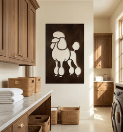 The Poodle - Metal Wall Art - Umber - Anthem Classic