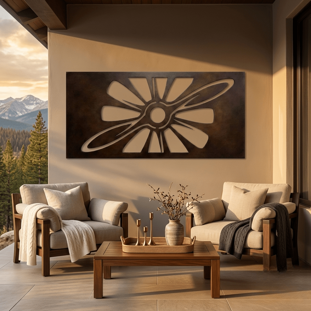 The Propeller Form - Metal Wall Art - Umber - Anthem Classic