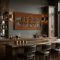 The Races - Metal Wall Art - Oxide