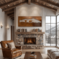 The Range - Metal Wall Art - Oxide