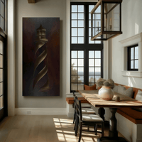 The Rhode Island Lighthouse - Metal Wall Art - Umber