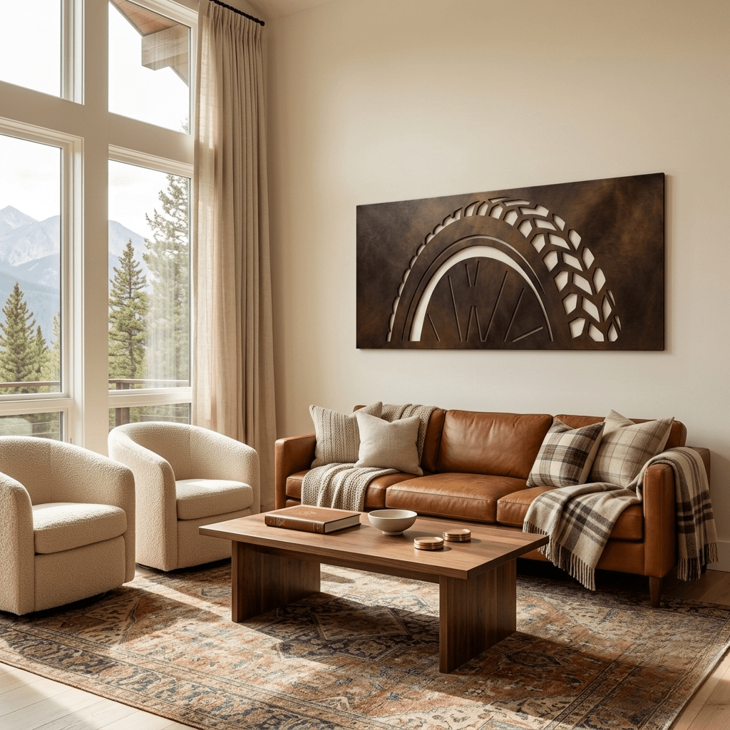 The Rolling Line - Metal Wall Art - Umber - Anthem Classic