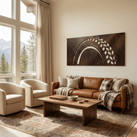 The Rolling Line - Metal Wall Art - Umber
