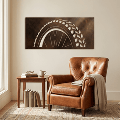 The Rolling Line - Metal Wall Art - Umber - Anthem Classic