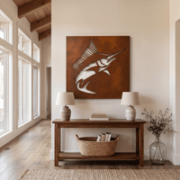 The Sailfish Catch - Metal Wall Art - Oxide