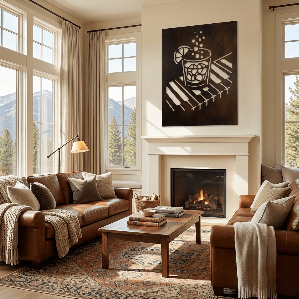 The Saturday Crowd - Metal Wall Art - Umber - Anthem Classic