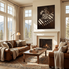 The Saturday Crowd - Metal Wall Art - Umber - Anthem Classic