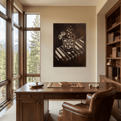 The Saturday Crowd - Metal Wall Art - Umber - Anthem Classic