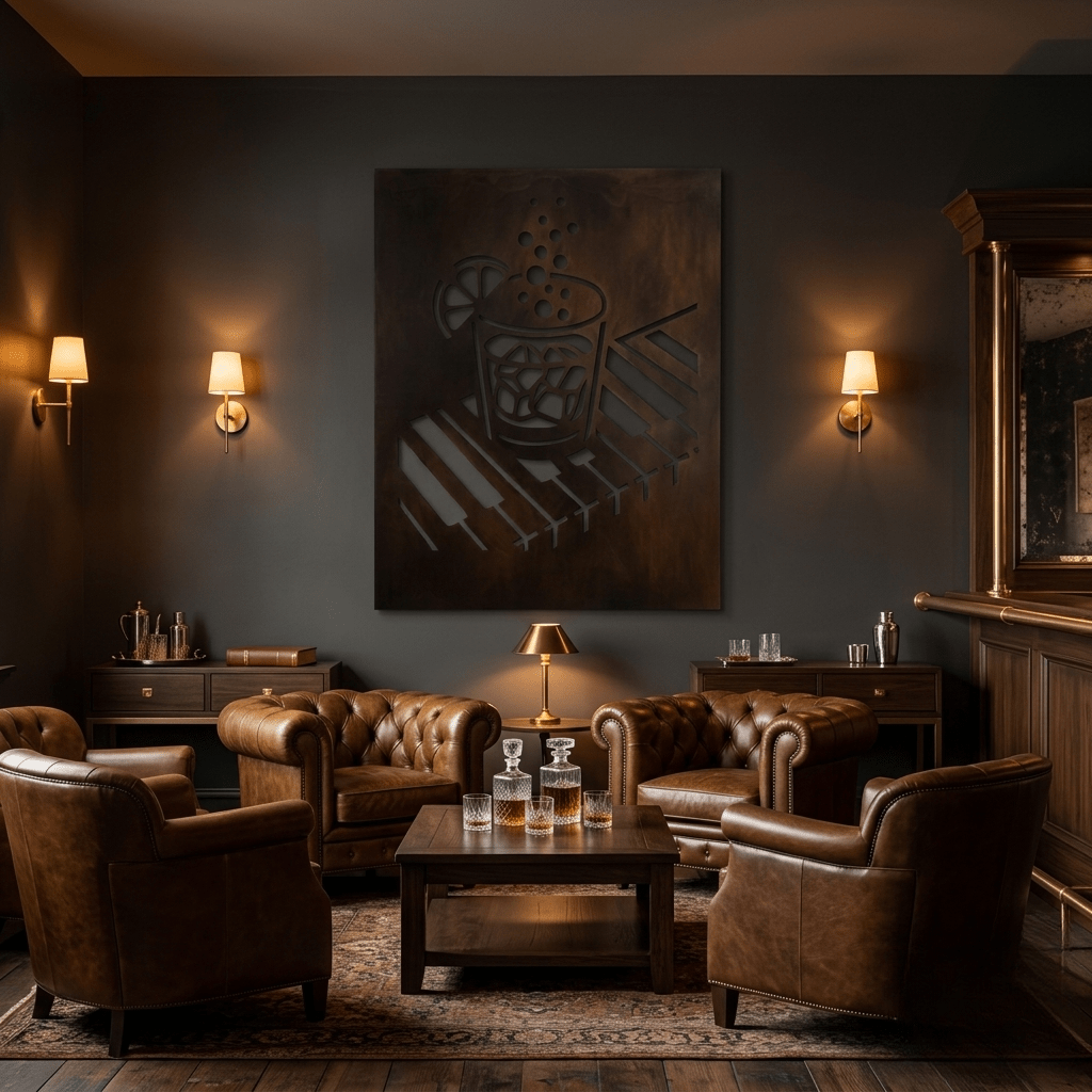 The Saturday Crowd - Metal Wall Art - Umber - Anthem Classic