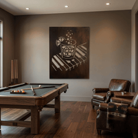 The Saturday Crowd - Metal Wall Art - Umber