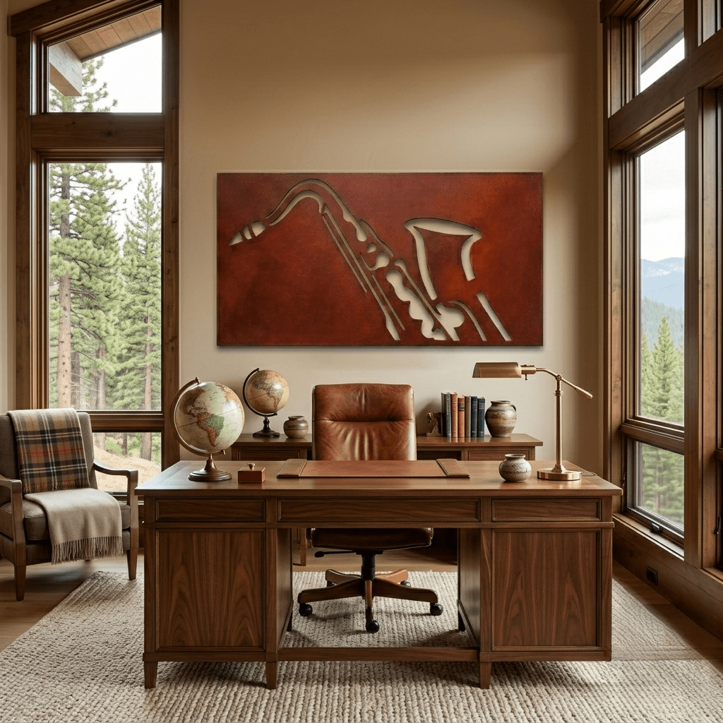The Sax - Metal Wall Art - Oxide - Anthem Classic