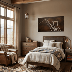 The Sax - Metal Wall Art - Umber - Anthem Classic