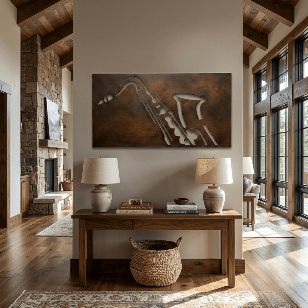 The Sax - Metal Wall Art - Umber - Anthem Classic
