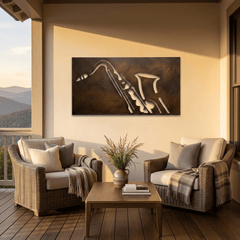 The Sax - Metal Wall Art - Umber - Anthem Classic