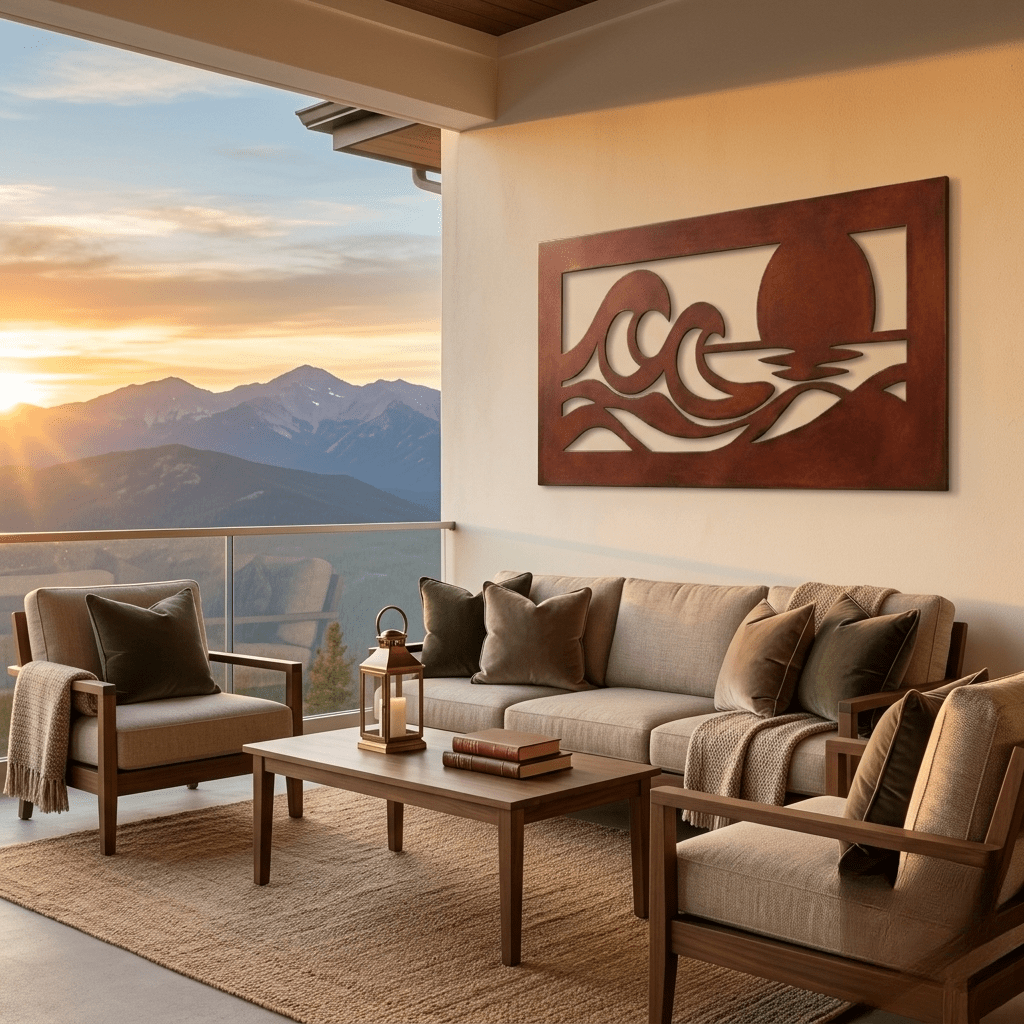 The Setting Sun - Metal Wall Art - Oxide - Anthem Classic