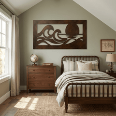 The Setting Sun - Metal Wall Art - Umber - Anthem Classic