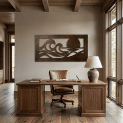 The Setting Sun - Metal Wall Art - Umber - Anthem Classic