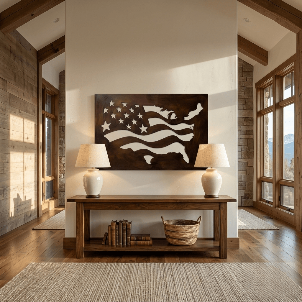 The Shape of Liberty - Metal Wall Art - Umber - Anthem Classic