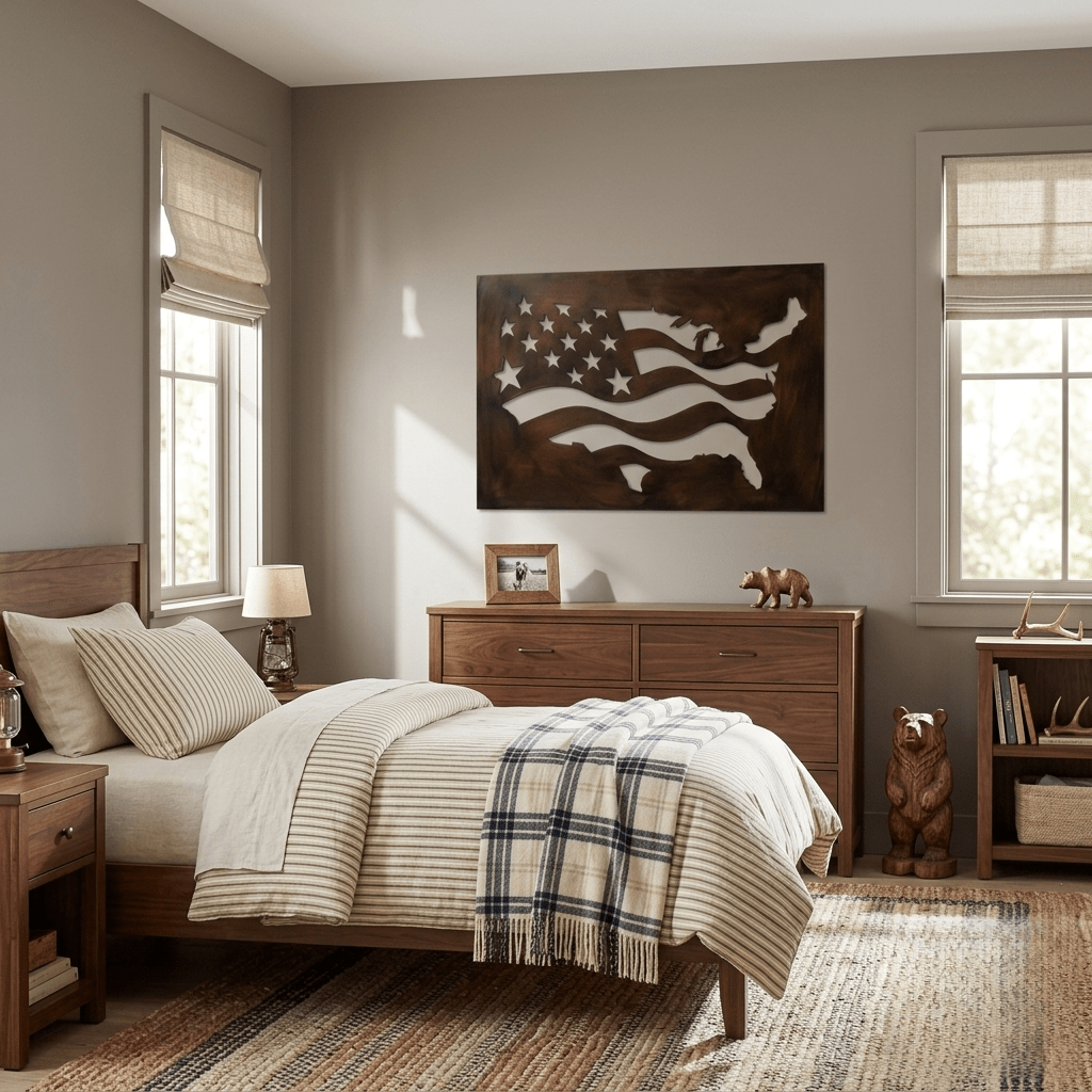 The Shape of Liberty - Metal Wall Art - Umber - Anthem Classic