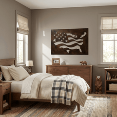 The Shape of Liberty - Metal Wall Art - Umber - Anthem Classic