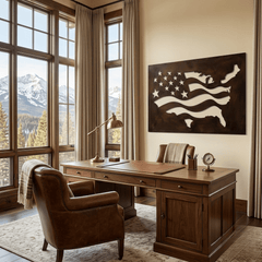 The Shape of Liberty - Metal Wall Art - Umber - Anthem Classic