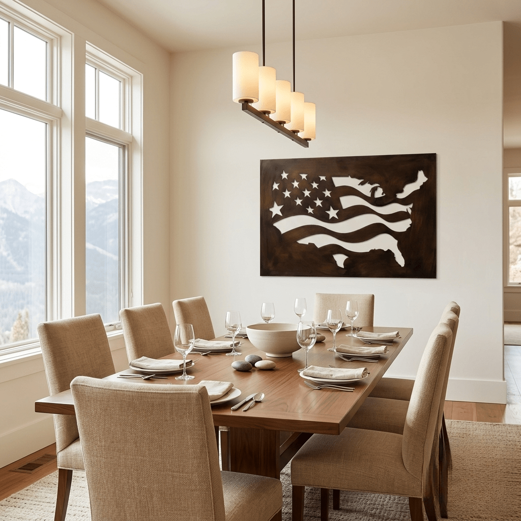 The Shape of Liberty - Metal Wall Art - Umber - Anthem Classic