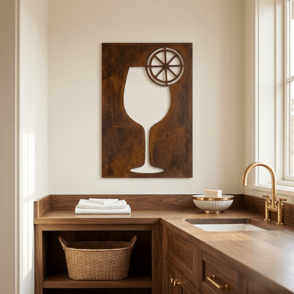 The Simple Spritz - Metal Wall Art - Umber - Anthem Classic