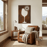 The Simple Spritz - Metal Wall Art - Umber