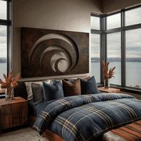 The Smooth Swell - Metal Wall Art - Umber