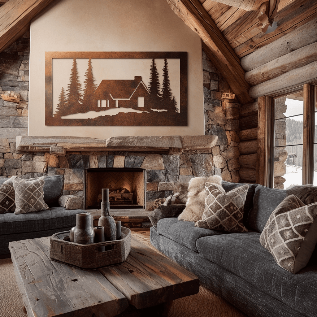 The Snowy Cabin - Metal Wall Art - Anthem Classic