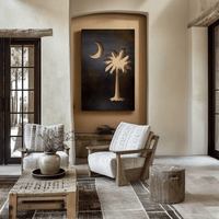 The South Carolina Palmetto - Metal Wall Art - Umber