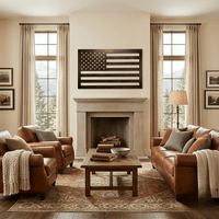 The Stars and Stripes - Metal Wall Art - Umber