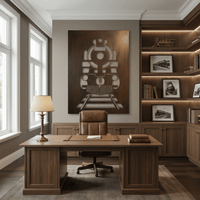 The Steam Engine - Metal Wall Art - Umber