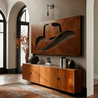 The Stetson - Metal Wall Art - Oxide